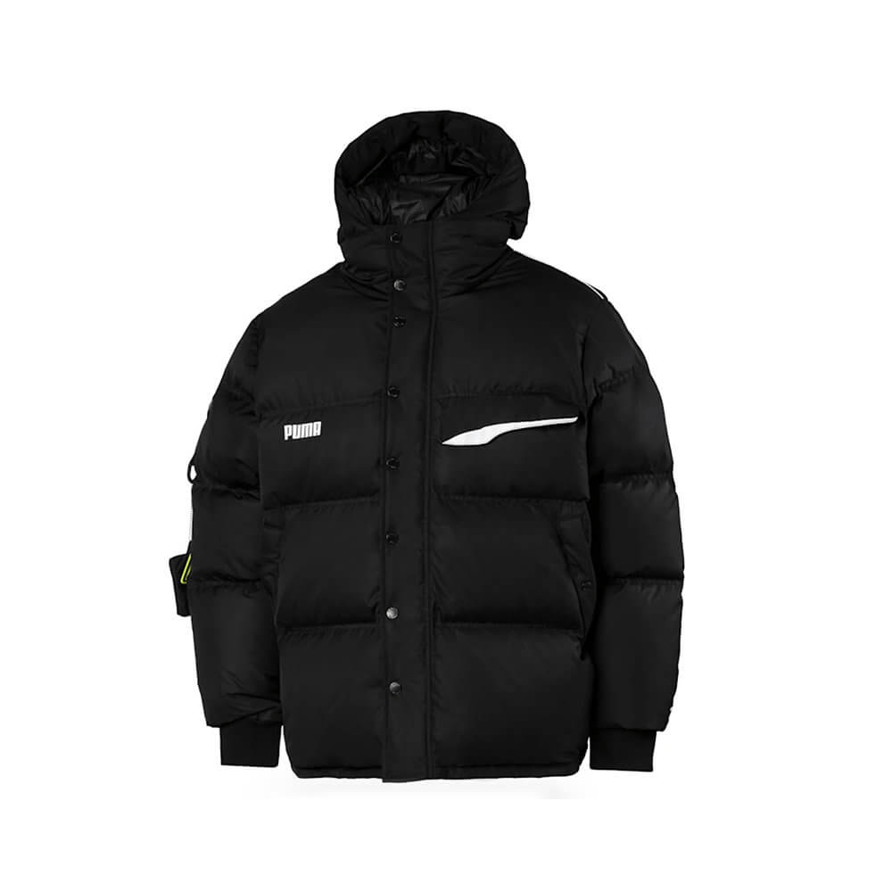 black puma puffer jacket