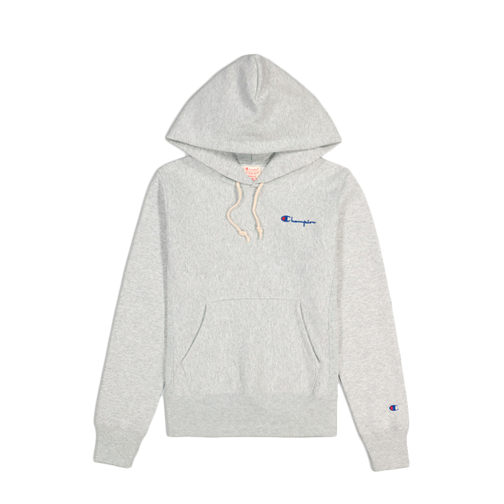 champion hoodie grey small logo