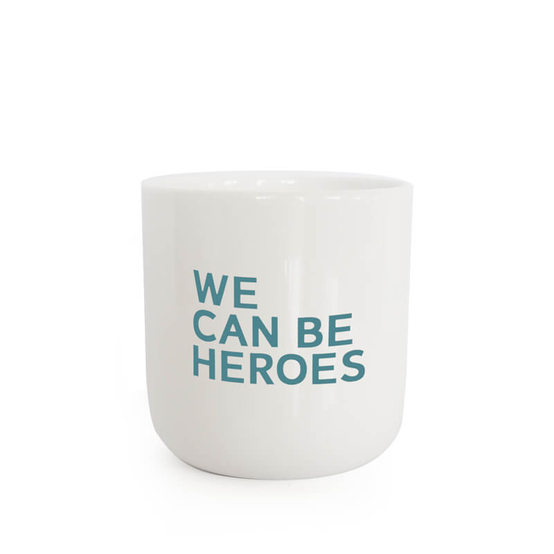 PLAYTYPE Lyrics Mug | We Can be Heroes - Petrol Blue