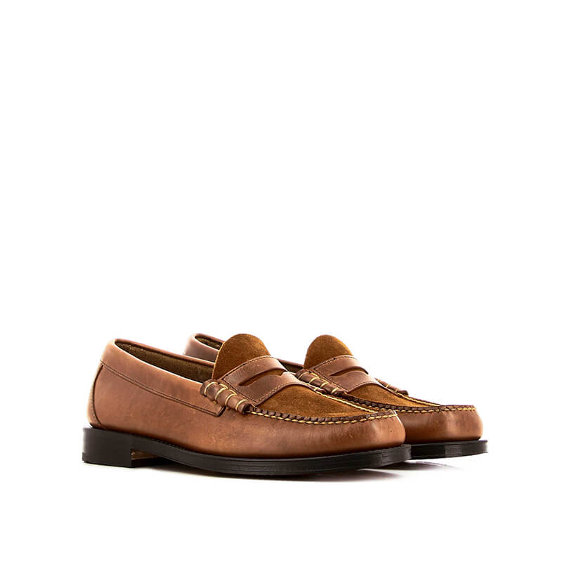 G.H. BASS Weejuns Larson Mix Loafer - Brown Leather & Suede