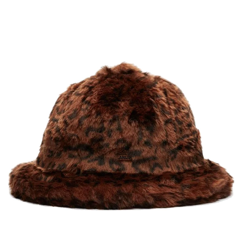 kangol faux fur casual bucket hat