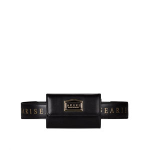 ARIES Leather Coin Belt Bag - Black