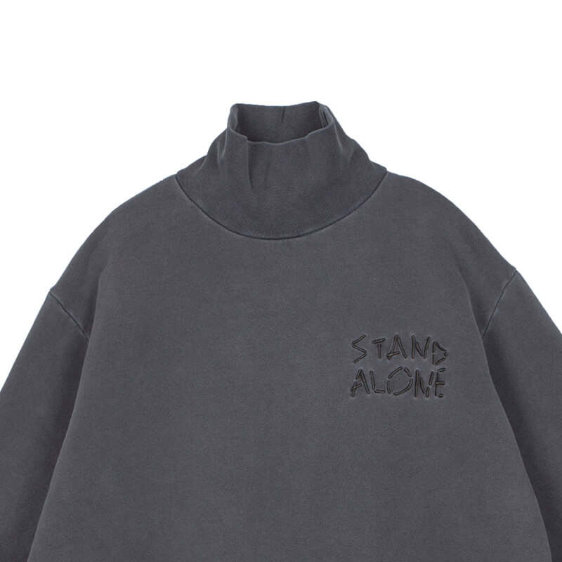 STAND ALONE High Neck Sweatshirt – Dark Grey
