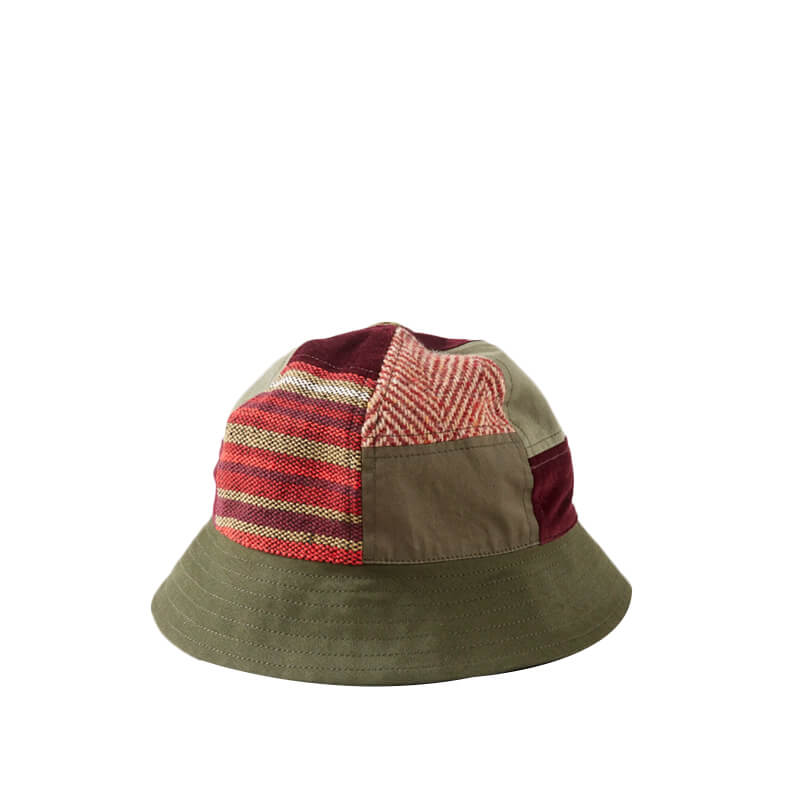MAHARISHI Bucket Patchwork Hat - Olive