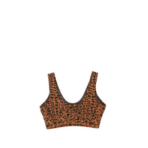 STAND ALONE Leopard Knit Bralet – Brown