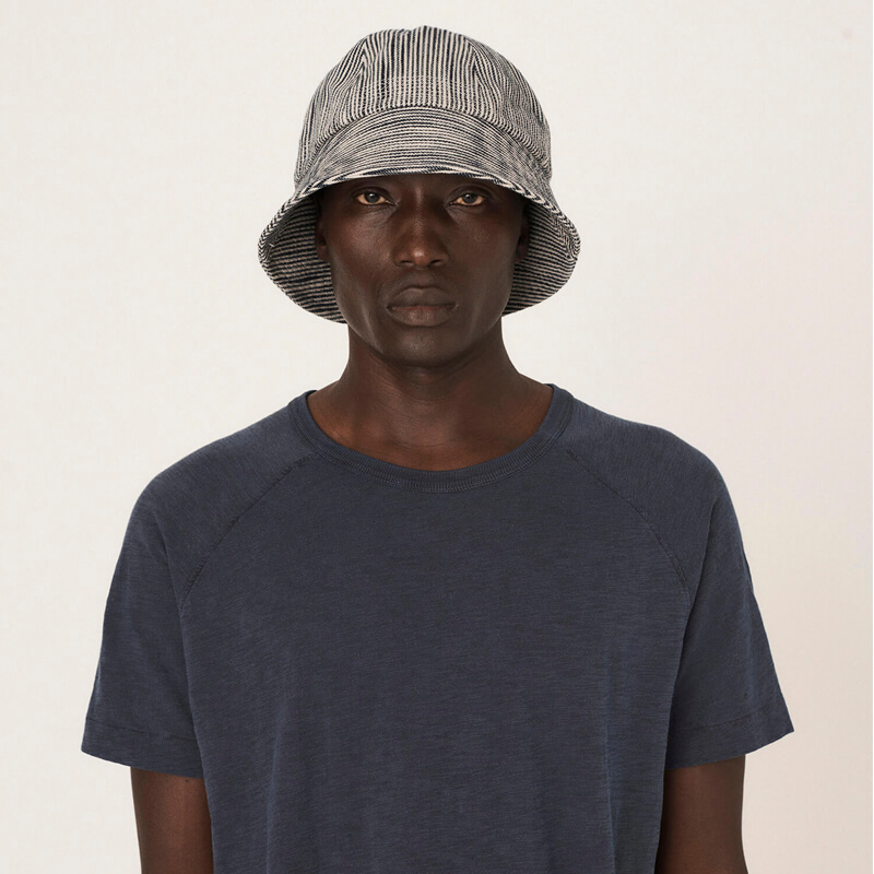 YMC Gilligan Cotton Linen Hat – Navy