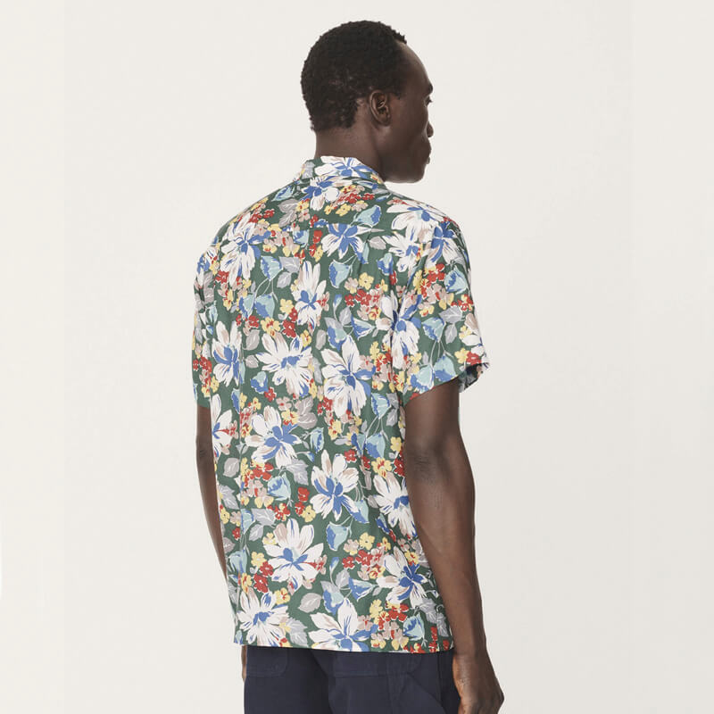 YMC Camisa Malick Silk - Floral Print