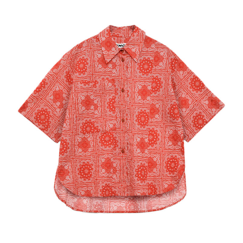 YMC Eva Lawn Bandana Shirt – Red