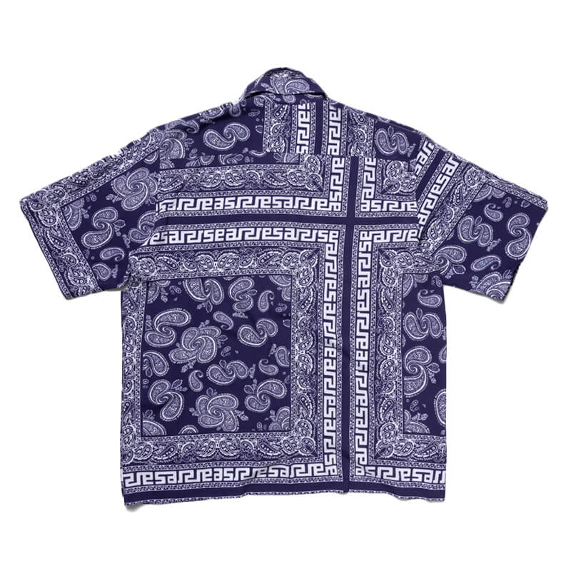 ARIES Camisa Hawaiian Bandana Print - Navy