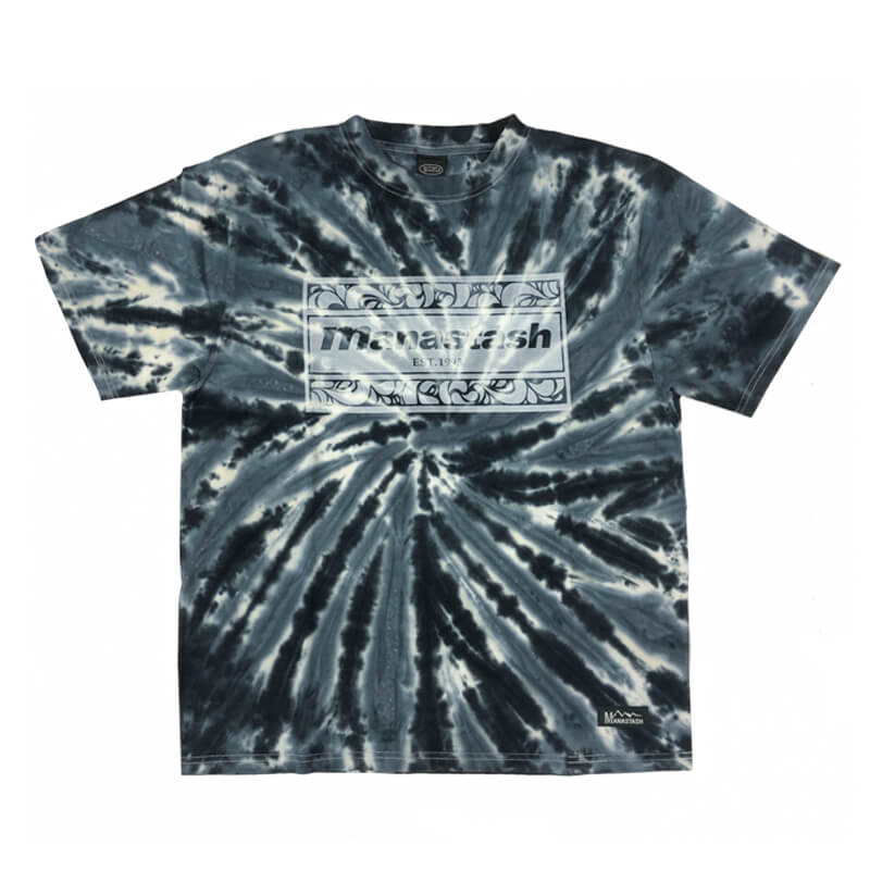 MANASTASH Camiseta Tie Dye Leaf Logo – Black