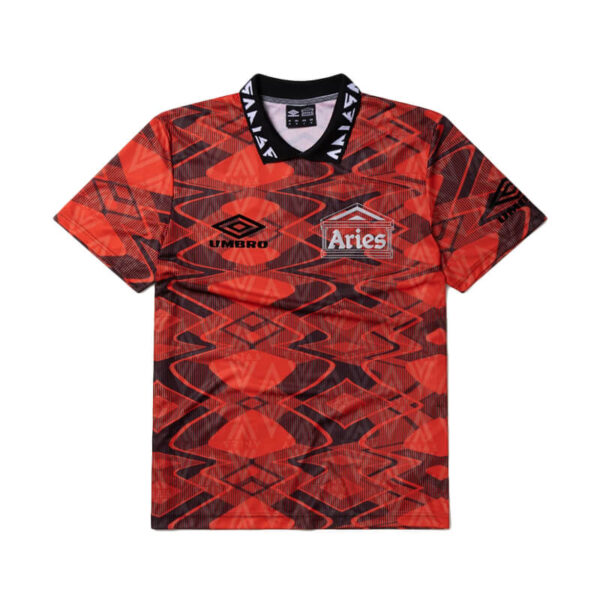 ARIES x UMBRO Camiseta Football - Red / Black