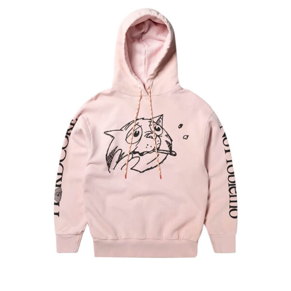 ARIES Hoodie Worried Cat Acid - Pink