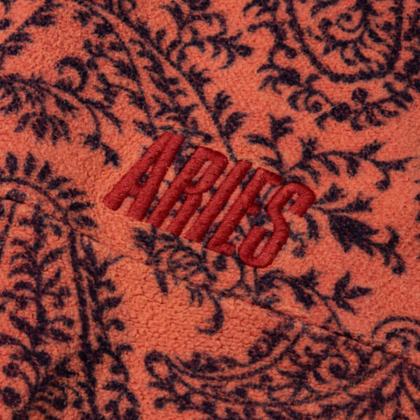 ARIES Paisley Reverse Fleece Half-Zip - Coral