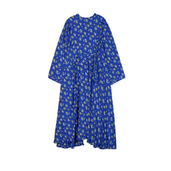 STAND ALONE Vestido Vintage Floral Ruffle - Blue