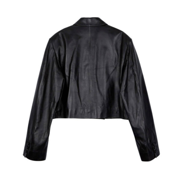 STAND ALONE DOBLE BREST LEATHER JACKET BLACK