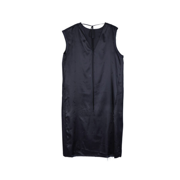 STAND ALONE Logo Raw Lining Dress - Black