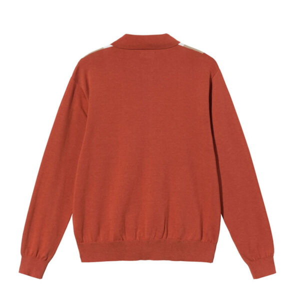 STUSSY Sweater Color Block - Burnt Orange