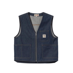 STUSSY DENIM WORK VEST INDIGO