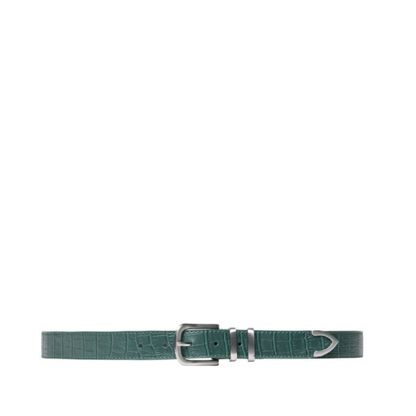 STUSSY GATOR LEATHER DRESS BELT