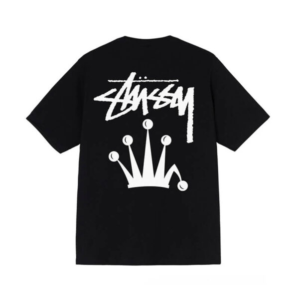 STUSSY STOCK CROWN TEE BLACK