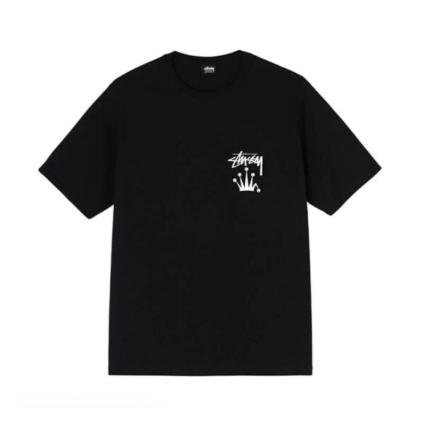 STUSSY STOCK CROWN TEE BLACK