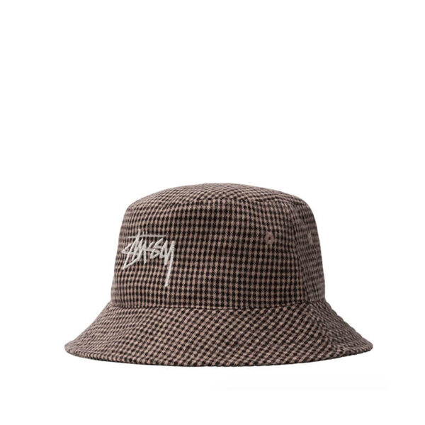 STUSSY WOOL CHECK BIG STOCK BUCKET