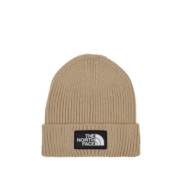 TNF BOX LOGO CUFFED BEANIE FLAX