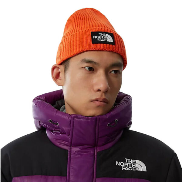 TNF BOX LOGO CUFFED BEANIE ORANGE