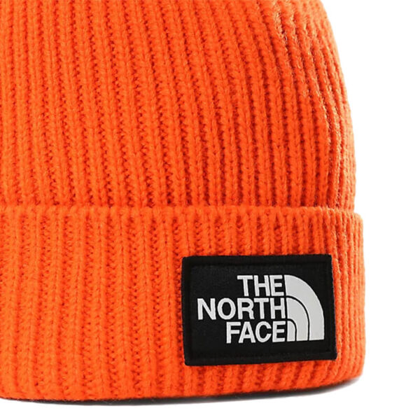 TNF BOX LOGO CUFFED BEANIE ORANGE