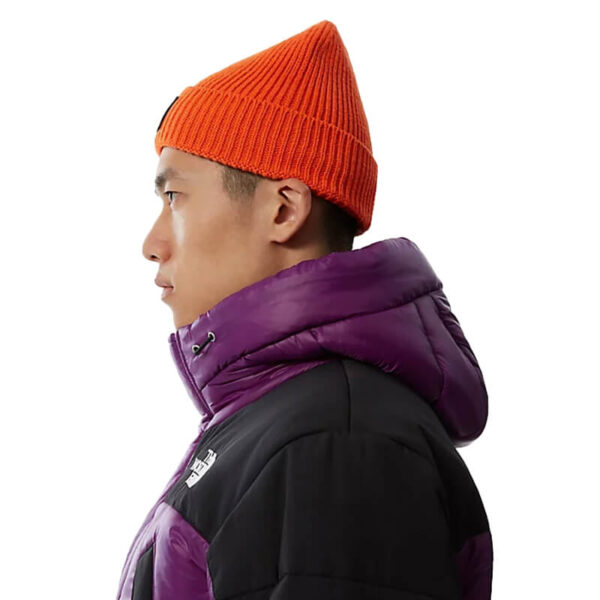 TNF BOX LOGO CUFFED BEANIE ORANGE