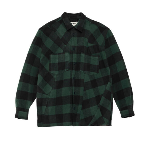 YMC Camisa Mitchum Wool Check - Green