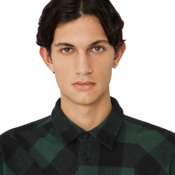 YMC Camisa Mitchum Wool Check - Green