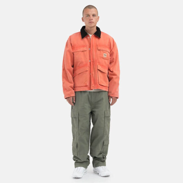 STUSSY_Washed_Canvas_Shop_Jacket_Orange
