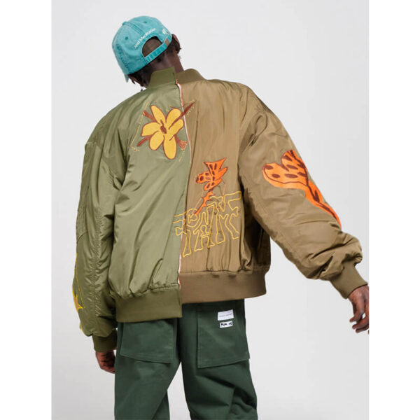 P.A.M. (Perks & Mini) Space Blossom Bomber Jacket - Cactus Garden