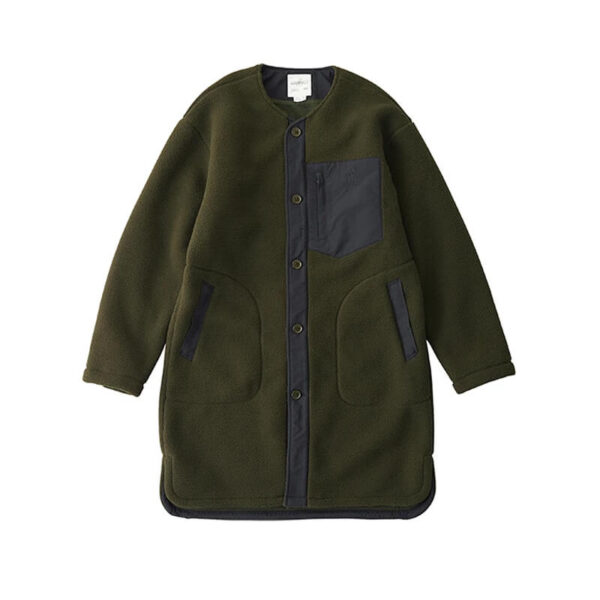 GRAMICCI BOA FLEECE LONG COAT OLIVE