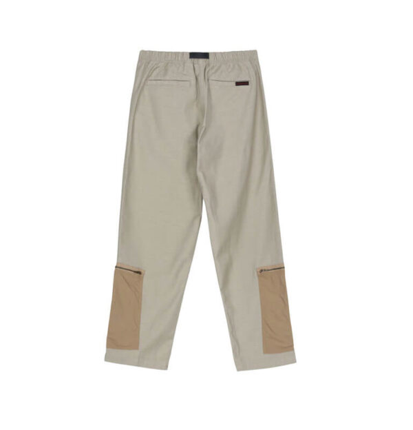 Back Satin Parachute Pants - Beige