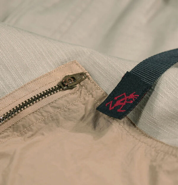 Back Satin Parachute Pants - Beige