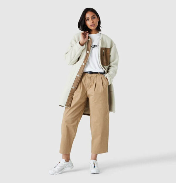 Boa Fleece Long Coat - Natural