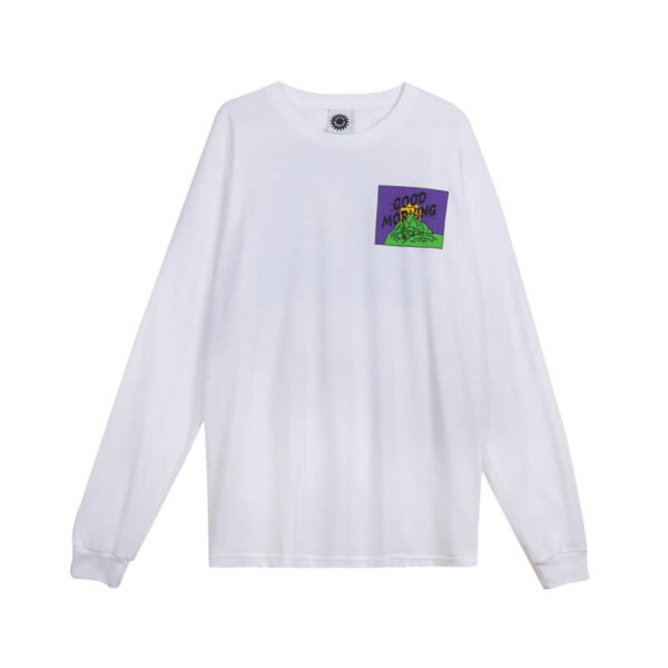 GOOD MORNING TAPES Camiseta LS Mountain - White