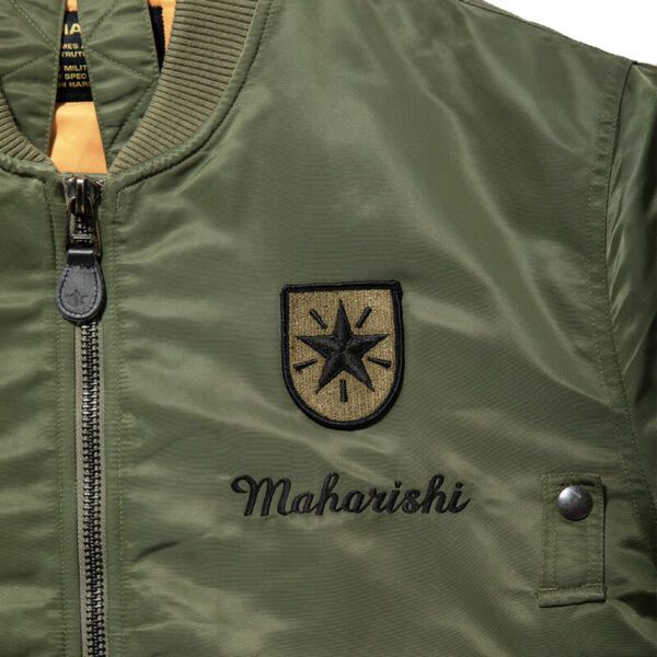 MAHARISHI SUBDUED MA1 FLIGHT NYLON JACKET OLIVE