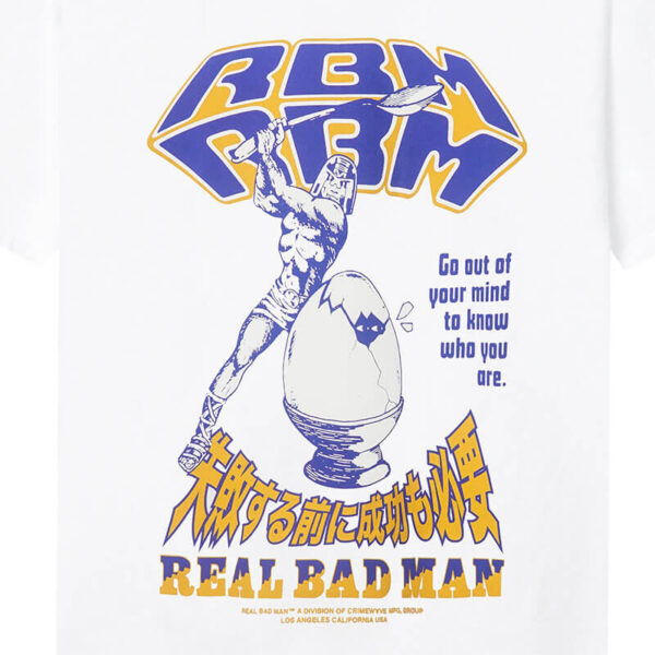 REAL BAD MAN Out Of Your Mind Tee - White