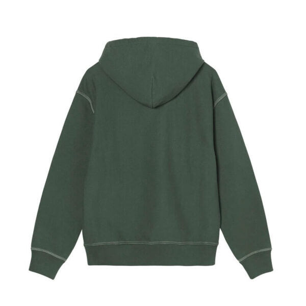 STUSSY Contrast Stitch Label Hood - Forest