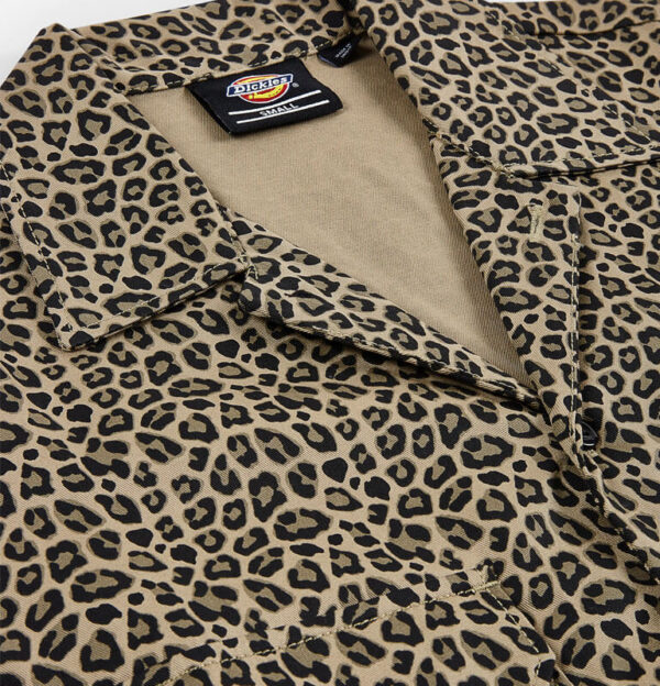 DICKIES Silver Firs Cropped Shirt - Leopard