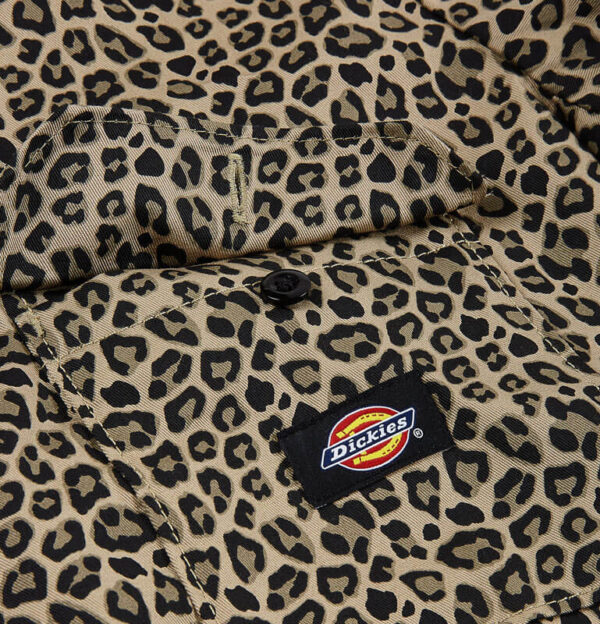 DICKIES Silver Firs Cropped Shirt - Leopard