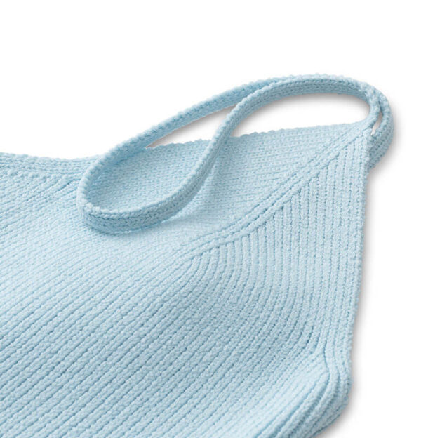 WOOD WOOD Top Crepe Knit Hailey - Pale Blue