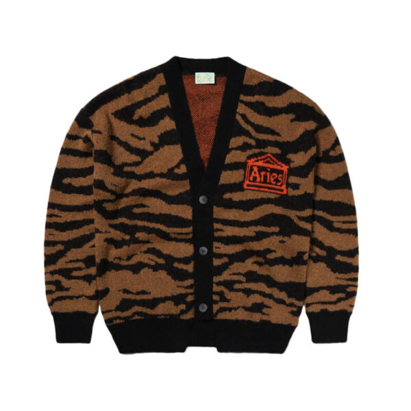 ARIES KURT KNIT CARDIGAN BROWN