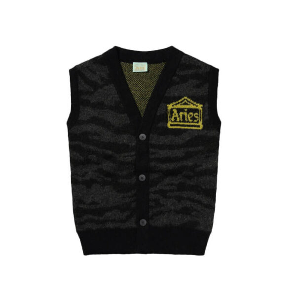 ARIES KURT KNIT SWEATER VEST GREY