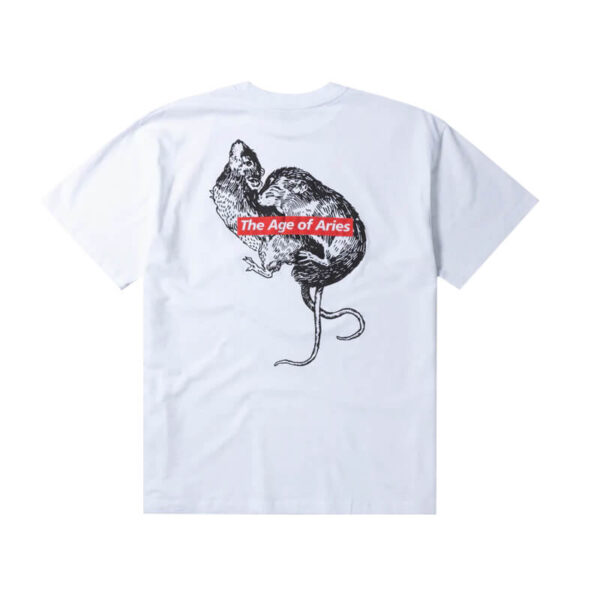 ARIES LOVE RAT TEE WHITE