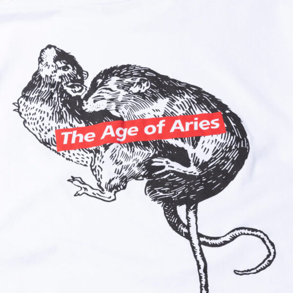 ARIES LOVE RAT TEE WHITE