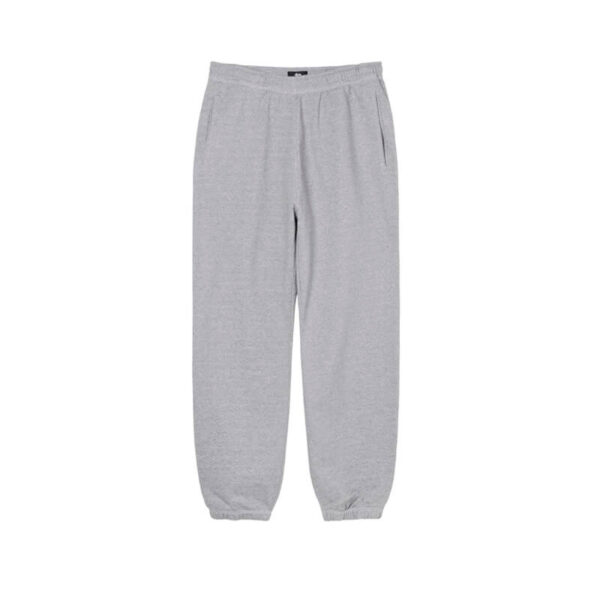 STUSSY CONTRAST STITCH LABEL PANT HEATHER GREY